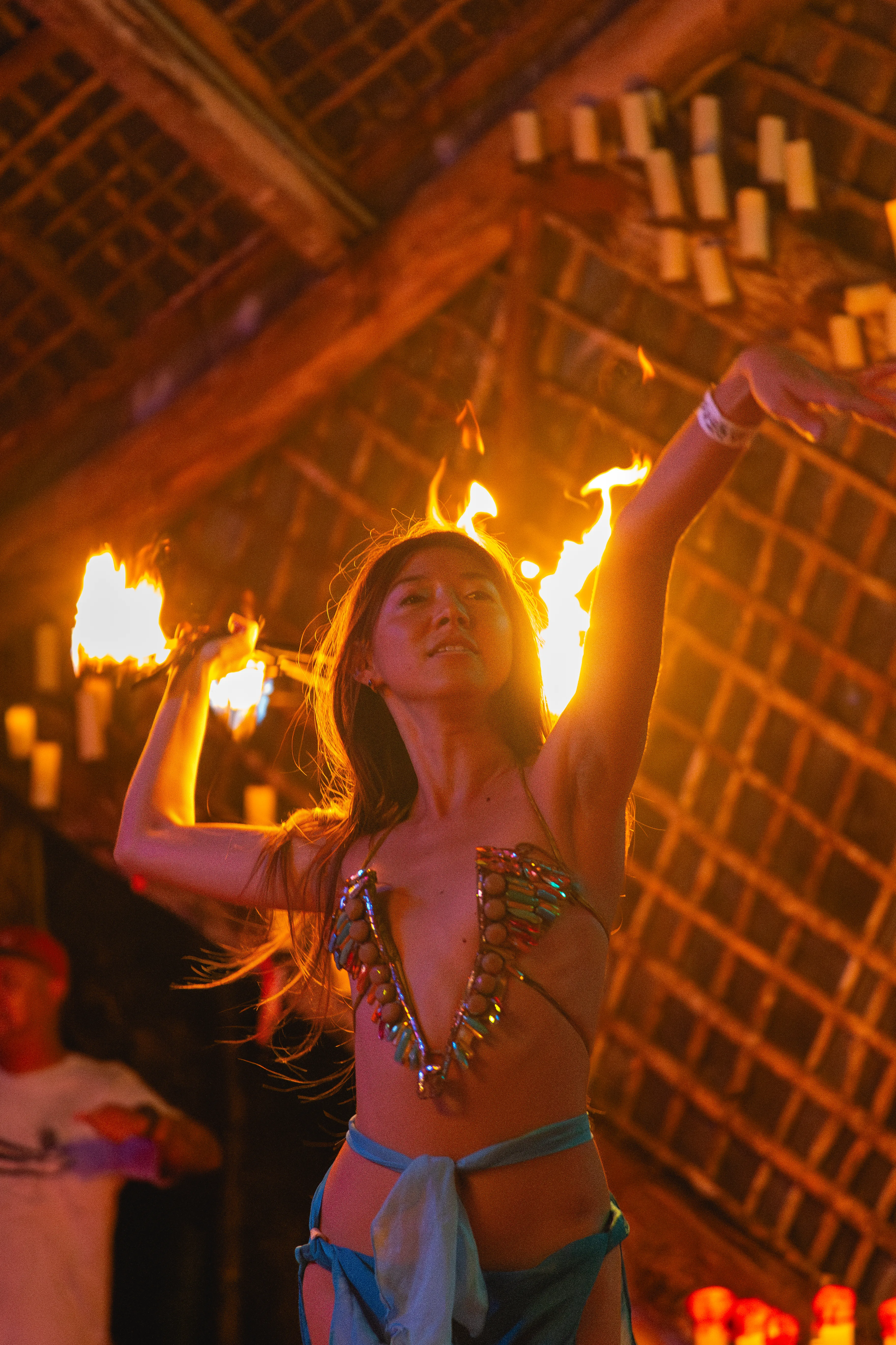 Firelight beneath the roof